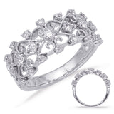 14 Kt White Gold Vintage Fashion Diamond Rings