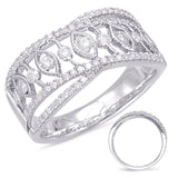 14 Kt White Gold Vintage Fashion Diamond Rings