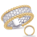 Yellow & White Gold Diamond Fashion Ring