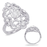 White Gold Diamond Fashion Ring