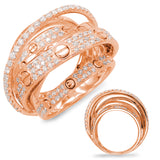 Rose Gold Diamond Fashion Ring