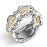 14 Kt Yellow & White Gold Vintage Fashion Diamond Rings