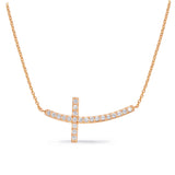 14 Kt Rose Gold Crosses Necklaces