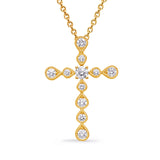 14 Kt Yellow Gold Crosses Pendants