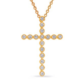 Yellow Gold Diamond Cross Pendant