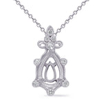 White Gold Diamond Pendant 6x4 Pearshape