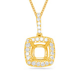 Diamond Pendant For 6.5mm Cushion