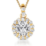 Diamond Pendant For 1/2ct Round Stone