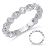 14 Kt White Gold Stackables Bands