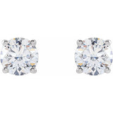 14K White 5mm :: 1 CTW Lab-Grown Diamond Earrings