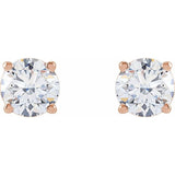 14K Rose 1 CTW Lab-Grown Diamond Earrings