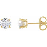 14K Yellow 1 CTW Lab-Grown Diamond Earrings