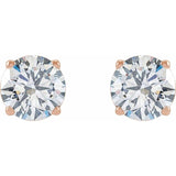 14K Rose 2 CTW Lab-Grown Diamond Earrings