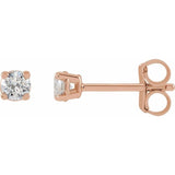 14K Rose 1/5 CTW Lab-Grown Diamond Earrings