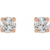 14K Rose 1/5 CTW Lab-Grown Diamond Earrings