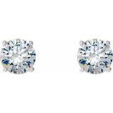 14K White 1/2 CTW Lab-Grown Diamond 4-Prong Stud Earrings