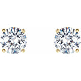 14K Yellow 1 CTW Lab-Grown Diamond 4-Prong Stud Earrings