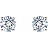 14K White 1 1/2 CTW Lab-Grown Diamond 4-Prong Stud Earrings