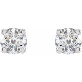 14K White 1/6 CTW Lab-Grown Diamond Earrings
