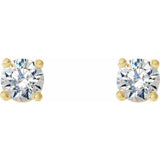 14K Yellow 1/6 CTW Lab-Grown Diamond Stud Earrings