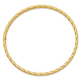 14K 4mm Textured Twist Slip-on Bangle