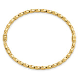 14K Gold Twisted 3.20mm Hinged Bangle