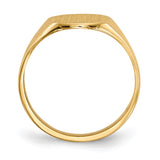 14k 9.5x10.0mm Closed Back Signet Ring