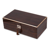 Luxury Giftware Ebony Veneer High Gloss Finish Multi Use Locking Collector Box