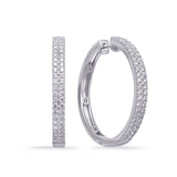 White Gold Diamond Earring