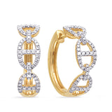 Yellow Gold Diamond Earring