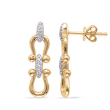 Yellow Gold Diamond Earring