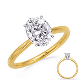 Yellow & White Gold Engagement Ring