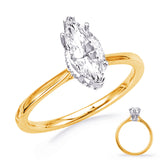 Yellow & White Gold Engagement Ring