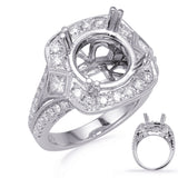 White Gold Halo Engagement Ring