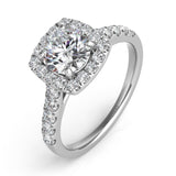 White Gold Halo Engagement Ring