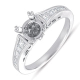 White Gold Pave Engagement Ring