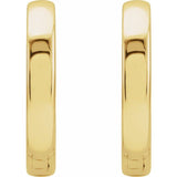 14K Yellow Hinged 10 mm Hoop Earrings