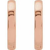 14K Rose Hinged 10 mm Hoop Earrings