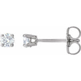 Sterling Silver 1/6 CTW Natural Diamond Earrings