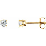14K Yellow 1/6 CTW Natural Diamond Earrings