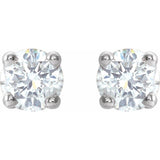 Platinum 1/6 CTW Natural Diamond Earrings