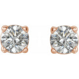 14K Rose 3/8 CTW Natural Diamond Earrings
