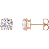 14K Rose 2  1/2 CTW Lab-Grown Diamond Earrings