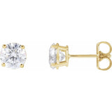 14K Yellow 4 CTW Lab-Grown Diamond Earrings