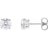 14K White 4 CTW Lab-Grown Diamond Earrings
