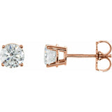 14K Rose 4 CTW Lab-Grown Diamond Earrings
