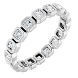 14K White 1 1/6 CTW Lab-Grown Diamond  Eternity Band Size 5.5