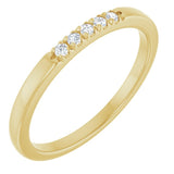 14K Yellow .08 CTW Lab-Grown Diamond  French-Set Anniversary Band