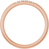 14K Rose .08 CTW Lab-Grown Diamond  French-Set Anniversary Band