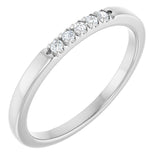 Platinum .08 CTW Lab-Grown Diamond  French-Set Anniversary Band